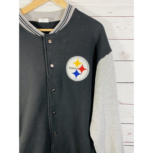 Vintage Pittsburgh Steelers NFL Jacket Majestic Large Snap Retro 90s 80s Retro - Picture 4 of 9